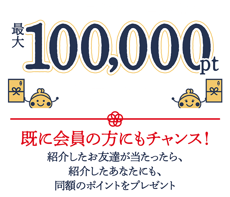最大100,000pt当たる